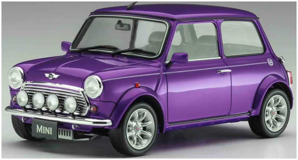 Available To Order – Mini Cooper Sports-Pack Limited Amaranth Purple 1998 1:24 Hasegawa Model (HAS LE20814)