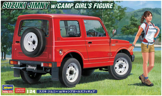 Suzuki Jimny With Camp Girl-s Figure Kit 1:24 Hasegawa Model