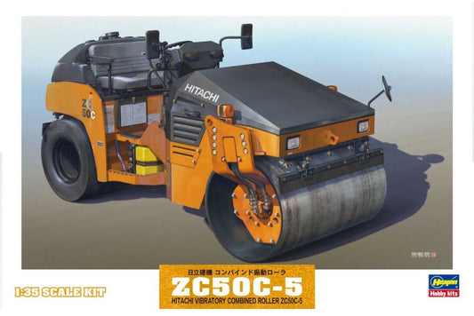 Hitachi Vibratory Combined Roller ZC50C-5 Kit 1:35 Hasegawa Model