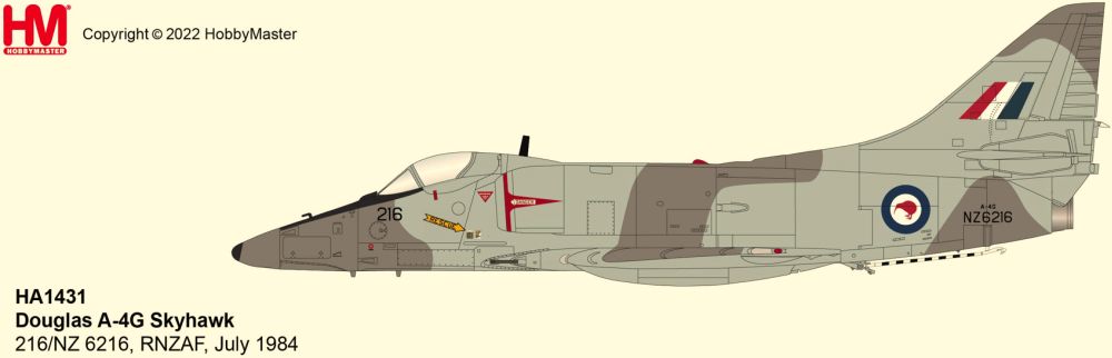 Douglas A-4G Skyhawk 216/NZ 6216 RNZAF July 1984 1:72 – diecast model