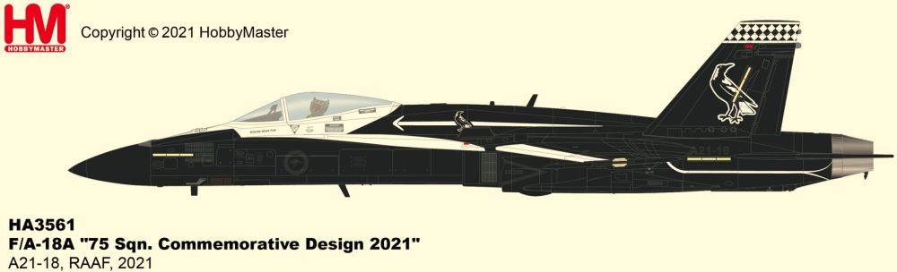 F/A-18A '75 Sqn. Commemorative Design 2021 A21-18 RAAF 2021 1:72 – diecast model