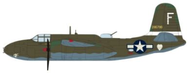 A-20G 'The Hell'N Pelican II' 42-86786 388th BS USAAF Gusap Airfield April 1944 1:72 – diecast model