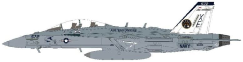 EA-18G Growler 166856 VX-9 US Navy 2008 1:72 – diecast model