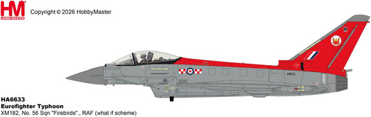 Eurofighter Typhoon XM182 #56 Sqn 'Firebirds'. RAF (What if Scheme) 1:72 Hobby Master Aviation Model