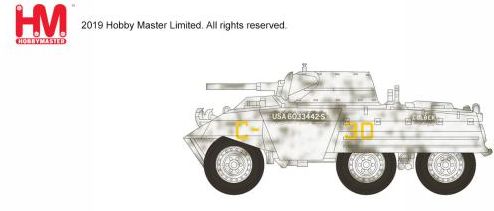 M8 Greyhound Armored Car C-30, Ardennes Forest, Dec 1944 1:72 – diecast model