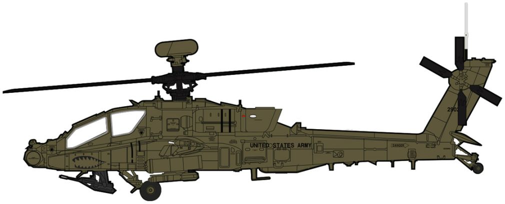 AH-64E 'Apache Guardian' 12-09025 16th Combat Aviation Brigade US Army 1:72 – diecast model