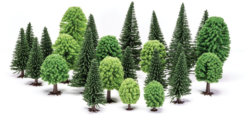 Available To Order – Hobby' Mixed (Deciduous and Fir) Trees 1:76 (HOR R7201)