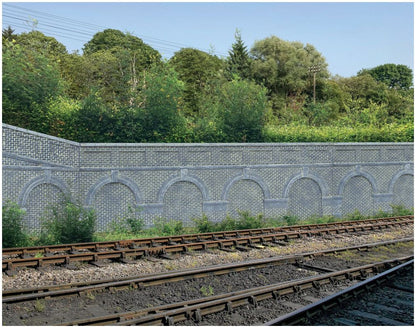 Available To Order – Low Level Arched Retaining Walls x2 (Engin 1:76 (HOR R7389)