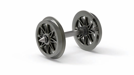 Available To Order – 12.6mm Split Spoked Wheels 1:76 / H0 / 00 (HOR R8100)