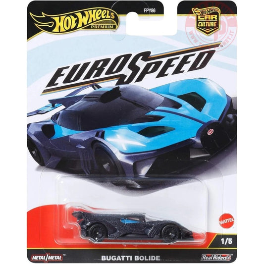 1:64 Hot Wheels Euro Speed 1/5 Bugatti Bolidie JBK79