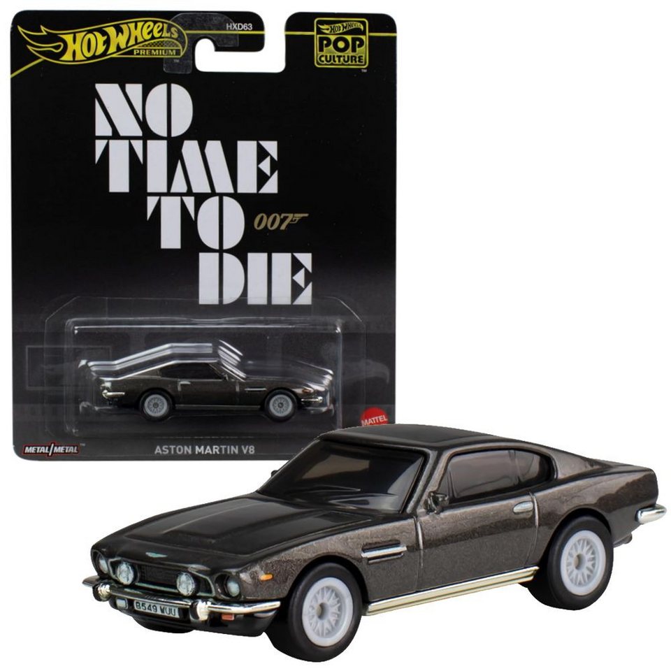 Aston Martin V8 James Bond 007 No Time to Die Pop Culture 1:64 Hot Wheels Model Car