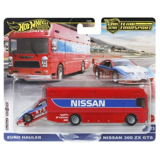1:64 HOTWHEELS Team Transport Euro Hauler '94 Nissan 300 ZX GTS #73 HRV44