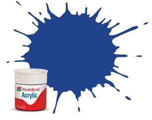 Blue Matt Acrylic Potlet (Plus 30% Extra Free) 14ML Humbrol Model