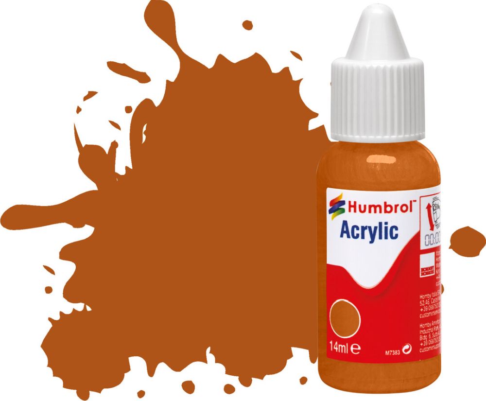 Tan Gloss Acrylic Paint Dropper Bottle 14ML Humbrol Model