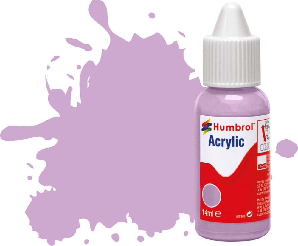 Pastel Violet Matt Acrylic Paint Dropper Bottle 14ML Humbrol Model