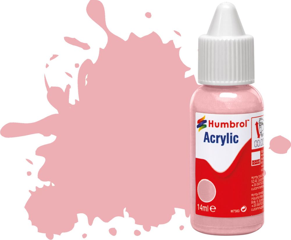 Pink Matt Acrylic Paint Dropper Bottle 14ML Humbrol Model