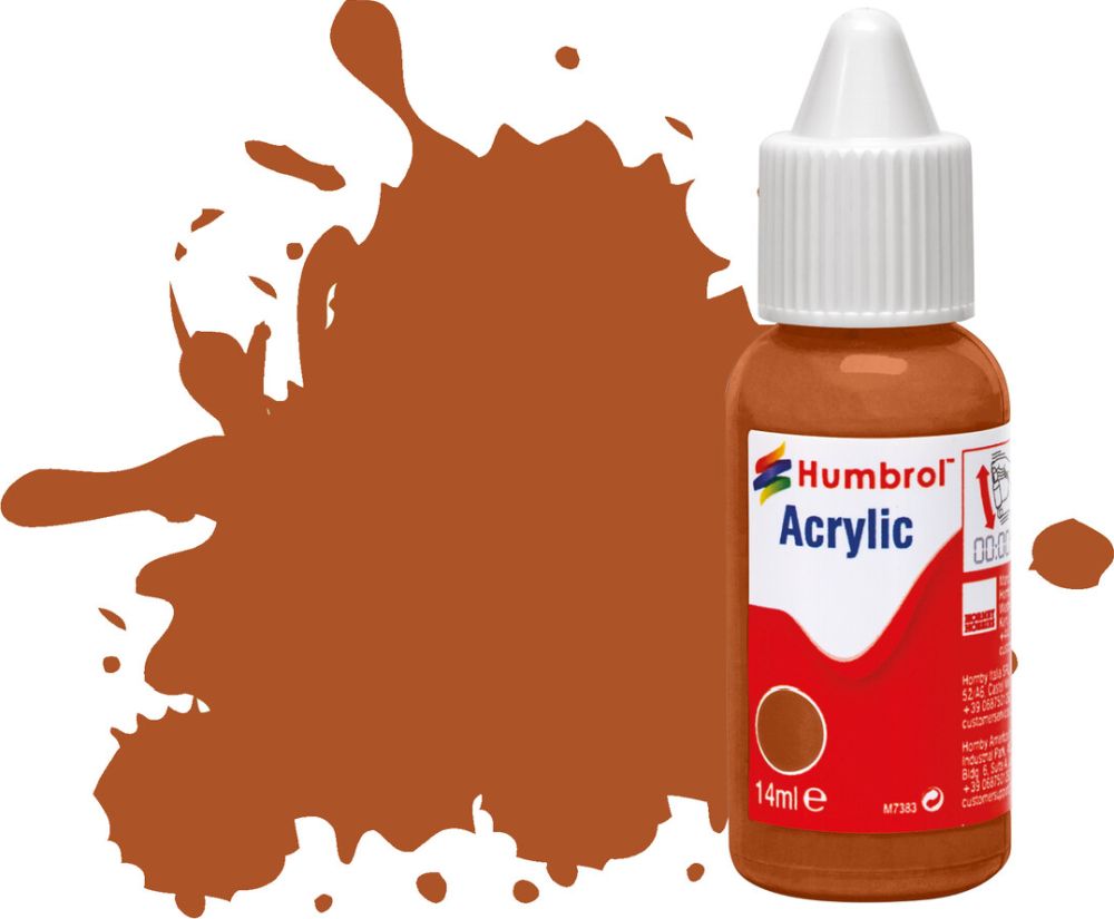 Leather Matt Acrylic Paint Dropper Bottle 14ML Humbrol Model