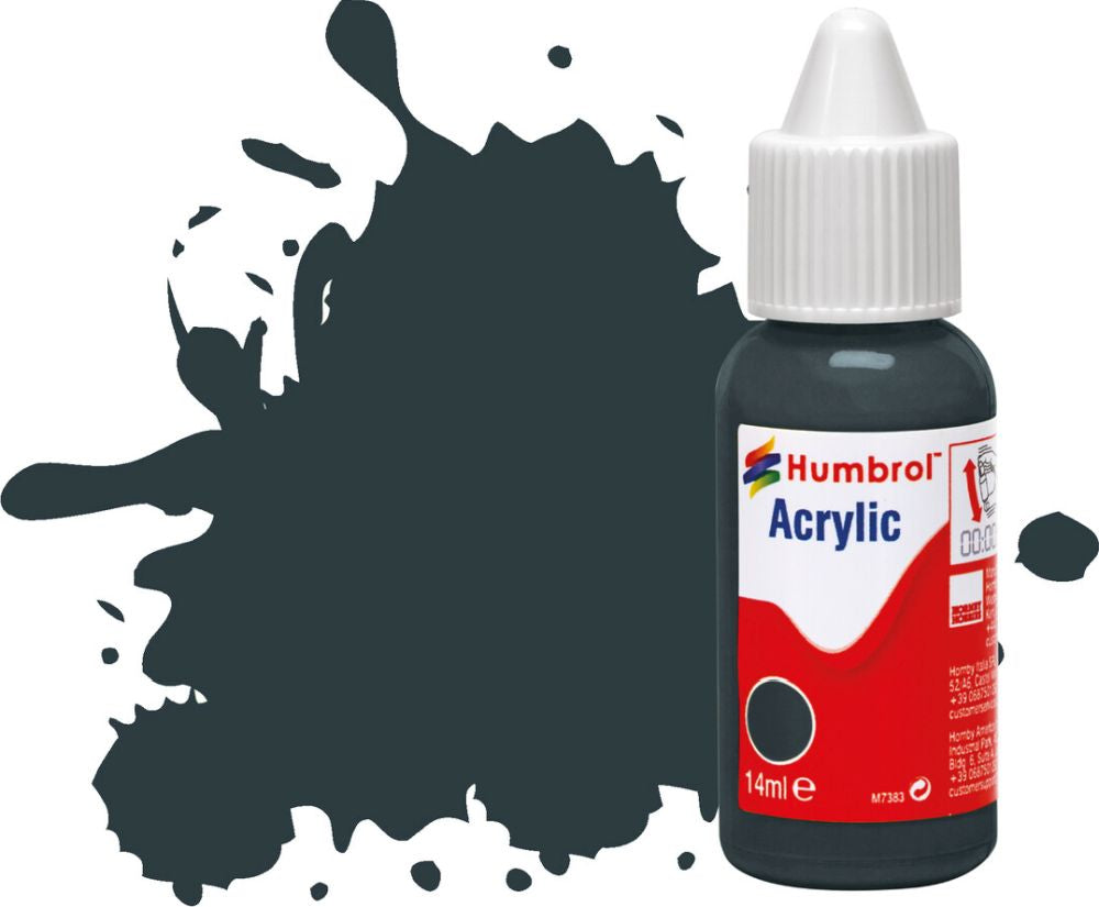 Available To Order – Matt Tank Grey Matt Acrylic Paint Dropper Bottle 14ML Humbrol Model (HUM DB0067)