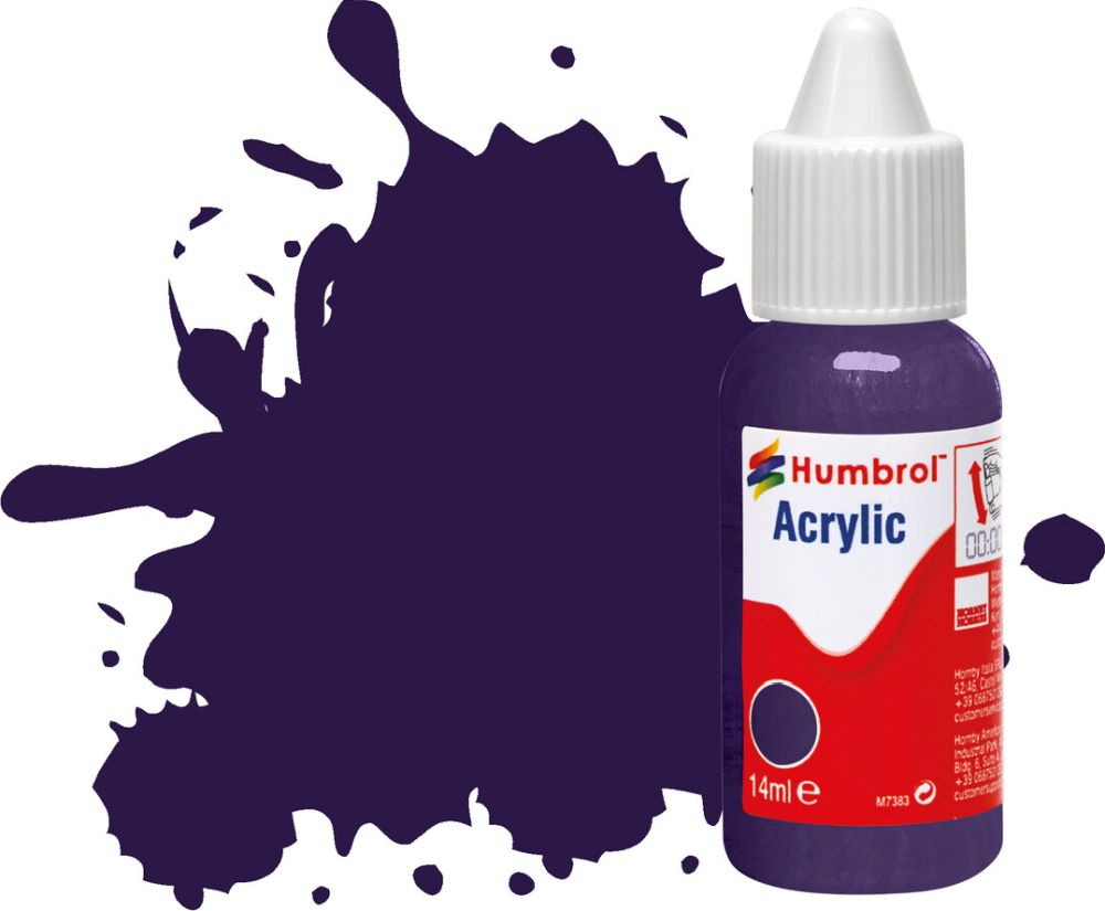 Purple Gloss Acrylic Paint Dropper Bottle 14ML Humbrol Model