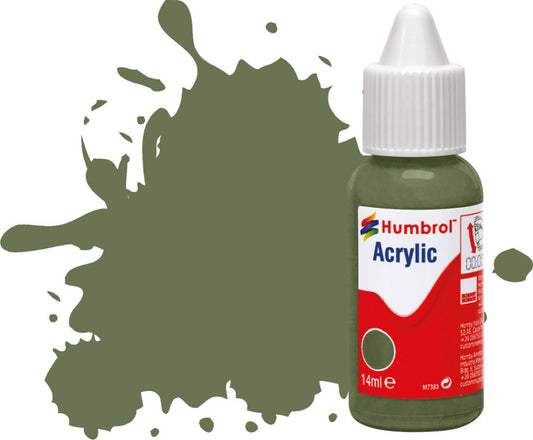 Available To Order – Army Green Matt Acrylic Paint Dropper Bottle 14ML Humbrol Model (HUM DB0102)