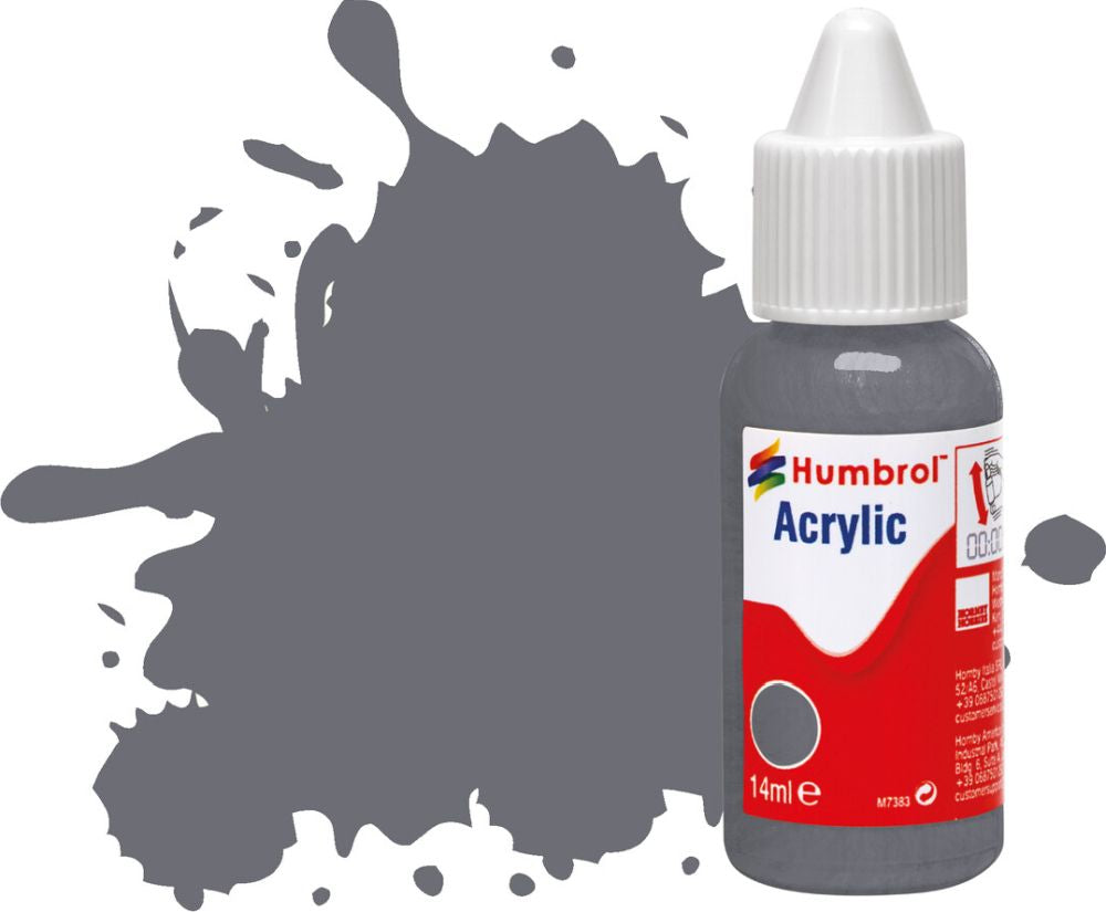 Extra Dark Sea Grey Satin Acrylic Paint Dropper 14ML Humbrol Model