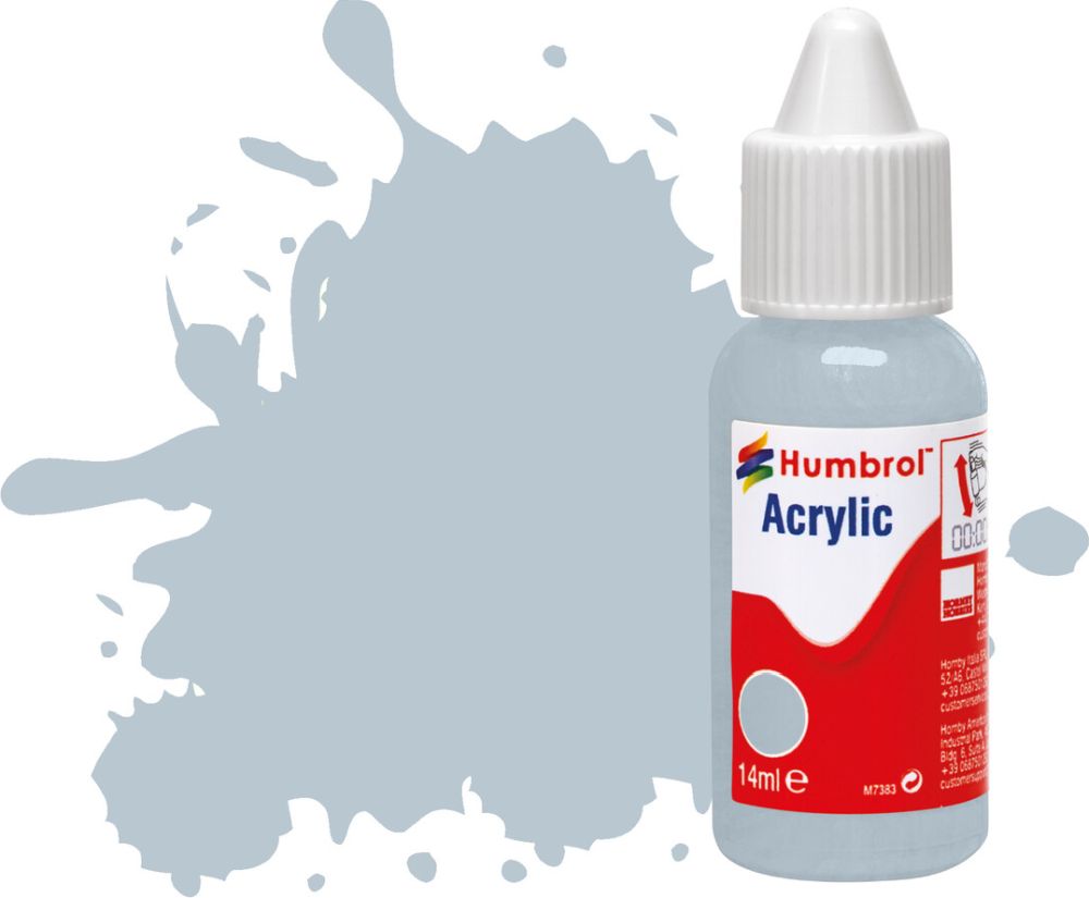 Available To Order – US Ghost Grey Satin Acrylic Paint Dropper Bottle 14ML Humbrol Model (HUM DB0127)