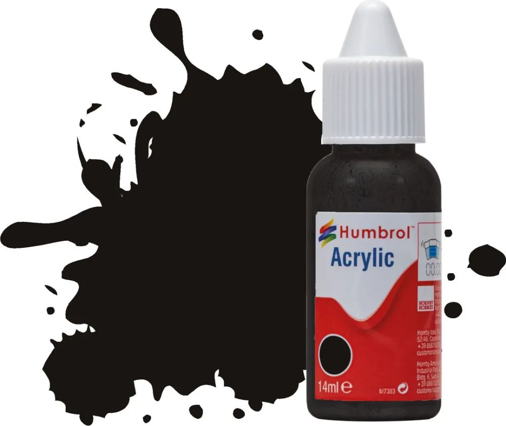 Available To Order – No 201 Black   Metallic 14ML Humbrol Model (HUM DB0201)