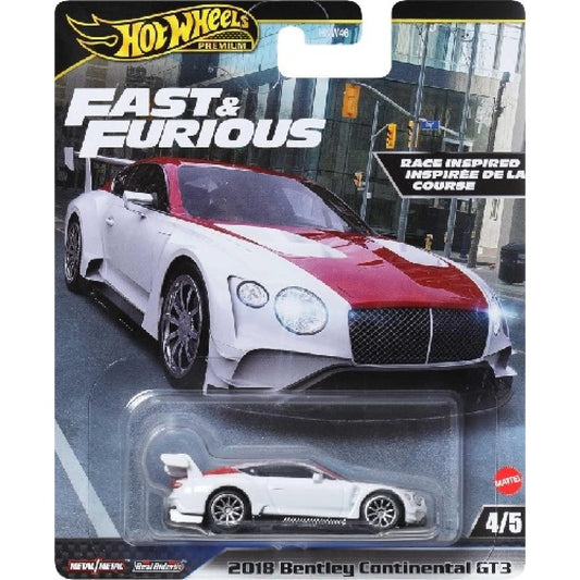 1:64 Hot Wheels Fast & Furious 4/5 2018 Bentley Continental Gt3 HVR63