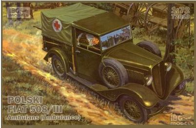 Polski Fiat 508/III Ambulance 1:72 – diecast model