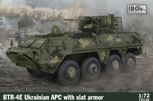 BTR-4E Ukrainian APC w/Slat Armour 1:72 – diecast model