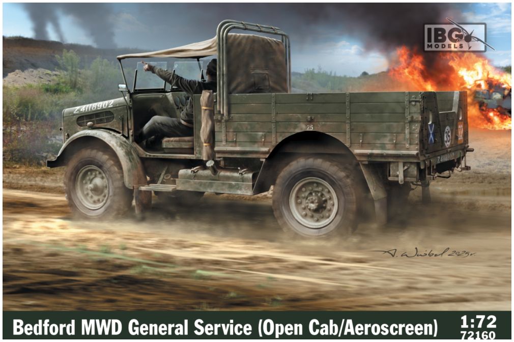 Bedford MWD General Service (Open Cab/Aeroscreen) 1:72 – diecast model