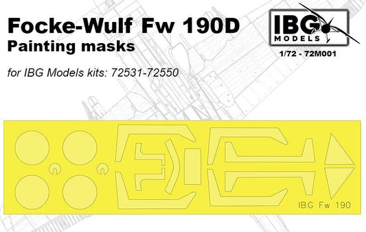 Fw 190D Painting Masks Set 1:72 – diecast model