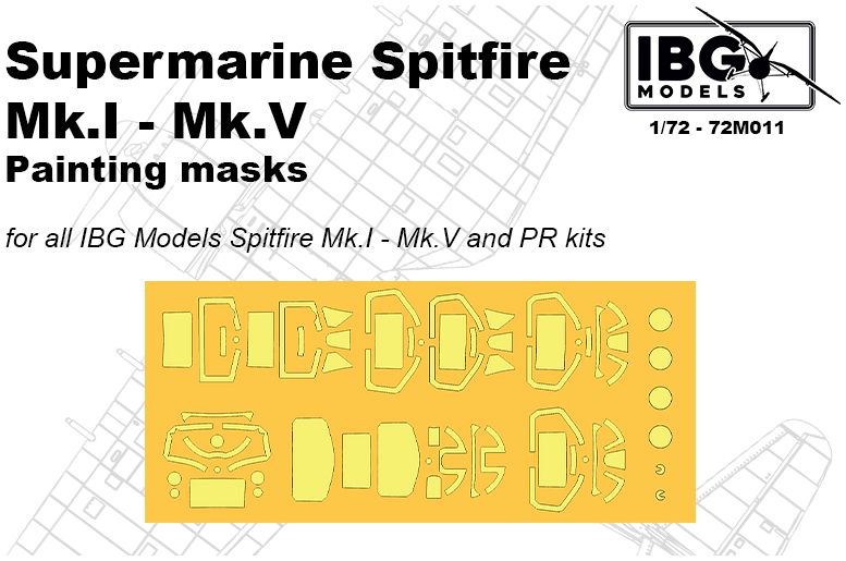 Spitfire Painting Masks 1:72 – diecast model