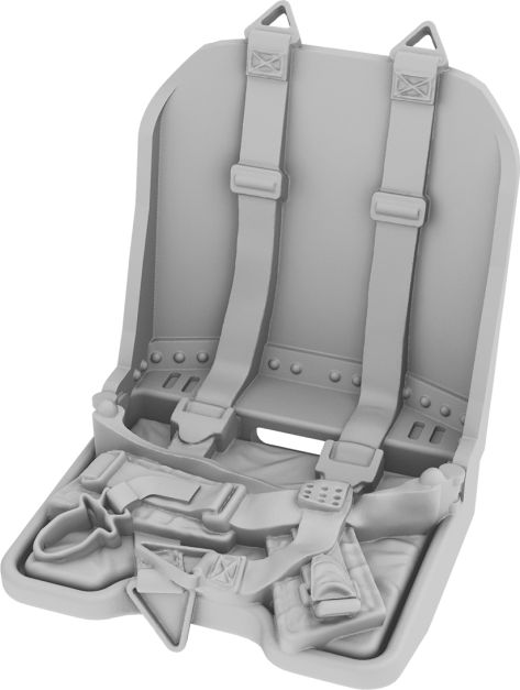 Pilots Seat with Seatbelts for Fw 190D Family (3D Printed Set) 1:72 – diecast model