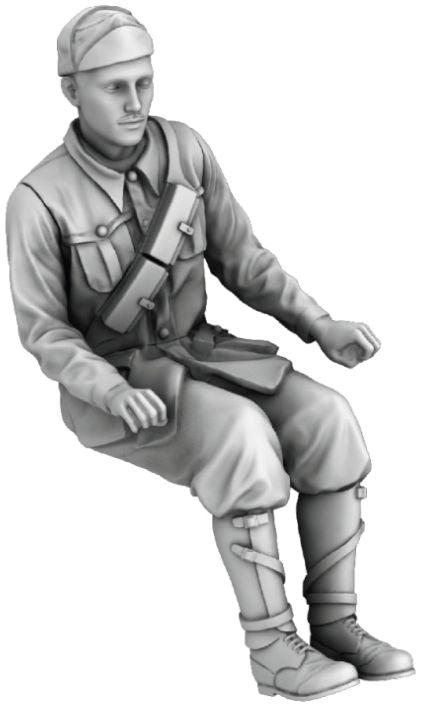 Italian Army 3Ro Truck Driver (3D Printed - 1 Figure) 1:72 – diecast model