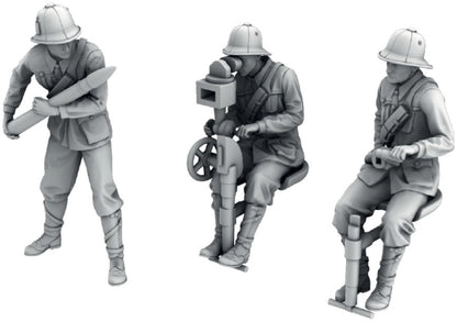 Italian Autocannone 3Ro da 90/53 Crew (3D Printed - 3 Figures) 1:72 – diecast model