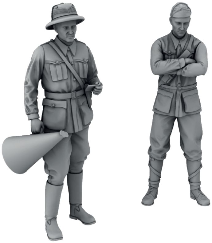 Italian Army Soldiers in North Africa (3D Printed - 2 Figures) 1:72 – diecast model