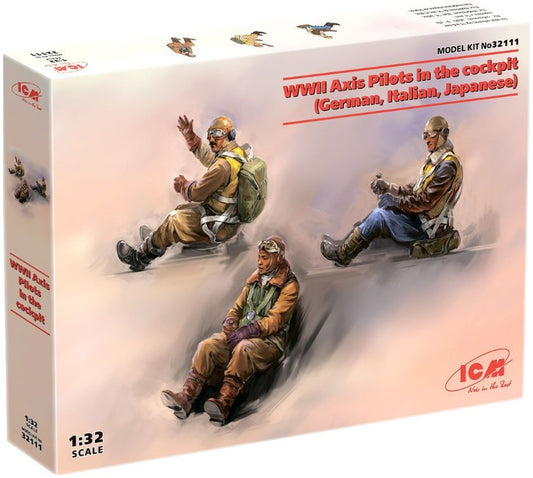 WWII Axis Pilots In The Cockpit (German Italian/Japanese) 3 Figures 1:32 – diecast model