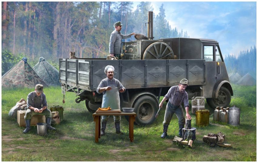 Available To Order – AHN 'Gulaschkanone' Truck w/4 Figures & Accessories 1:35 (ICM 35421)
