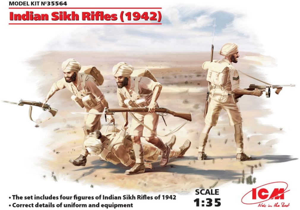Indian Sikh Rifles (1942) 4 Figures 1:35 – diecast model