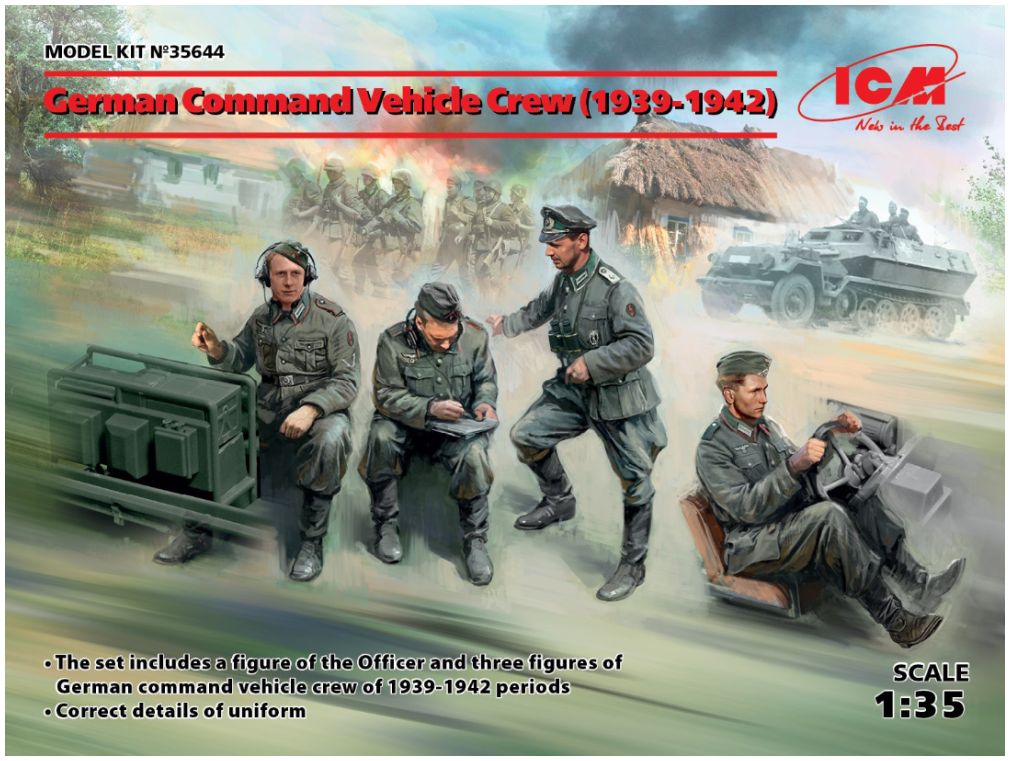 German Command Vehicle Crew (1939-1942) 4 Figures 1:35 – diecast model