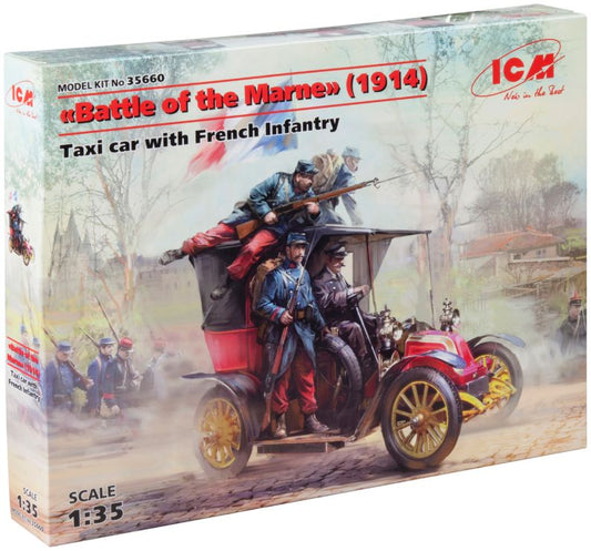 Battle of the Marne (1914) Taxi Car w/French Infantry 1:35 – diecast model