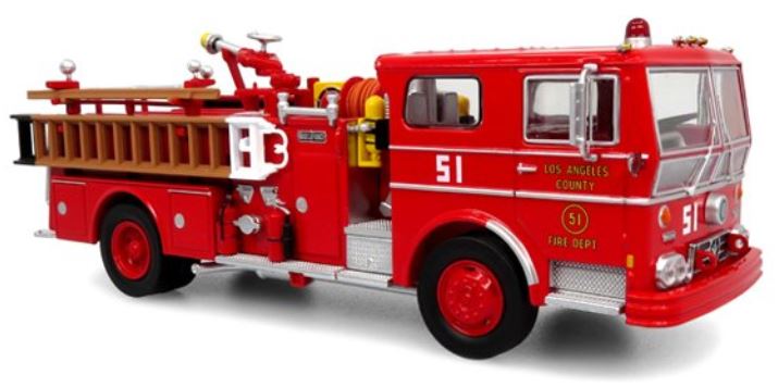 Ward LaFrance Ambassador Fire Engine 51 Los Angeles County of Fire Department 1973 1:50 – diecast model