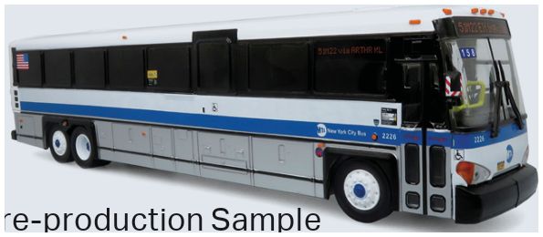 Available to Order – MCI D4500CT Coach: MTA New York City ABS Plastic 1:50 (ICO 500538)