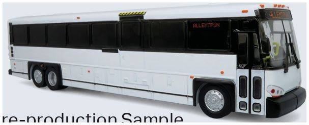 Available to Order – MCI D4500CT Coach: Blank White ABS Plastic 1:50 (ICO 500542)