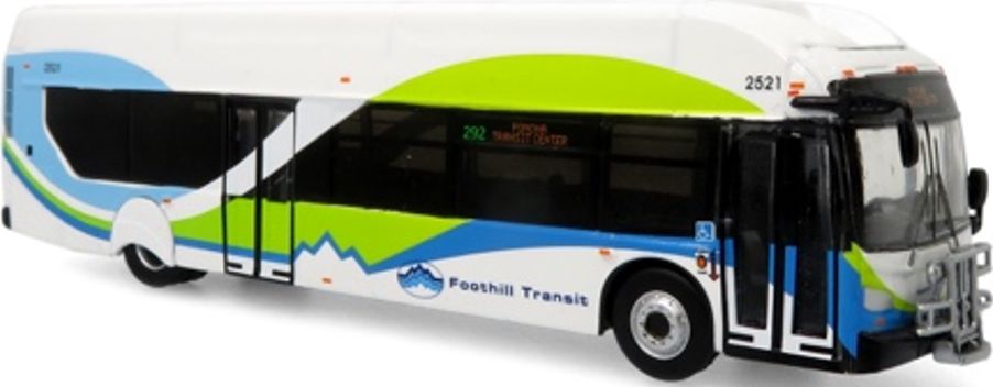 NFI Xcelsior XN40 Aerodynamic Foothills California Transit 1:87 – diecast model