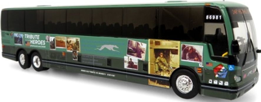 Prevost X3-45 Coach Greyhound Military Tribute Special Edition 240th ASLT Hel Co 1:87 – diecast model