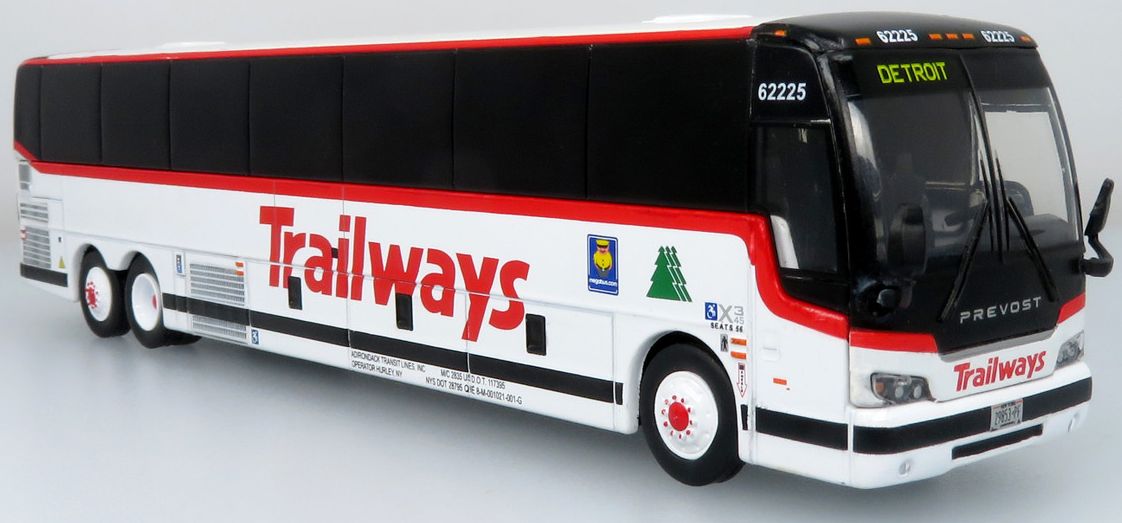 Prevost H3-45 Coach Adirondack Trailways 1:87 – diecast model