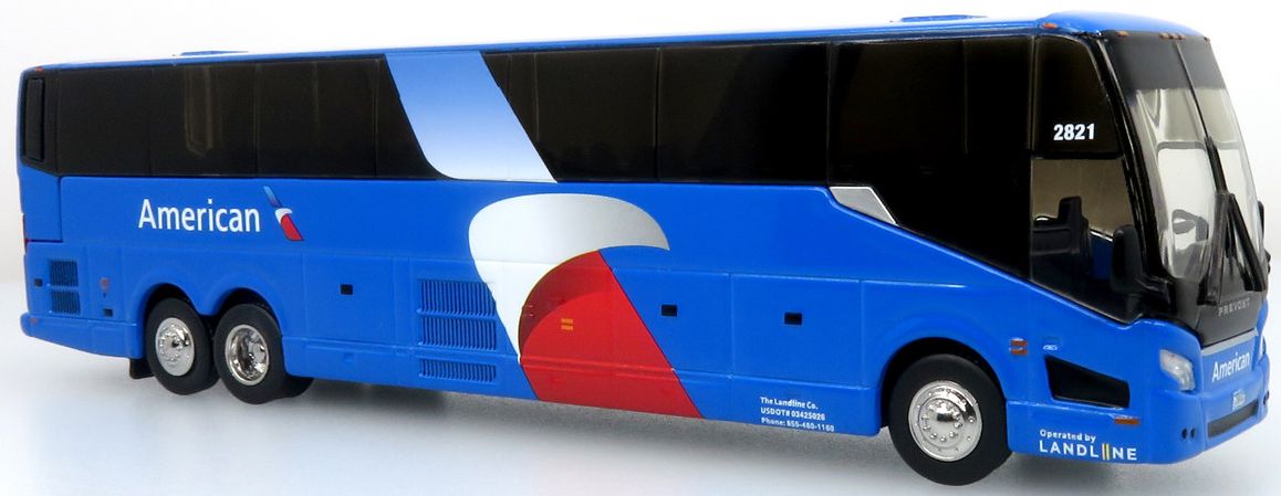 Prevost H3-45 Coach Landline/American Airlines 1:87 – diecast model