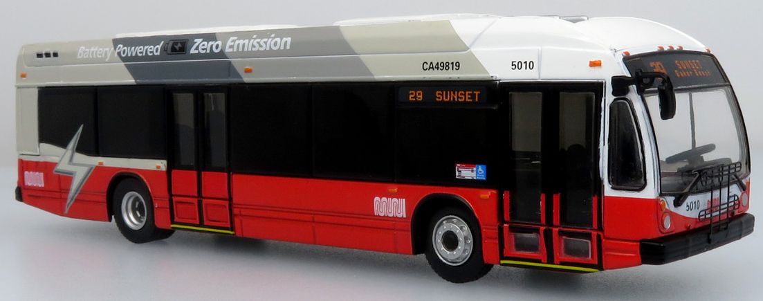 Nova Bus LSFE Transit Bus Muni San Francisco 1:87 – diecast model